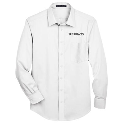 Twill Woven Dress Shirt - White Thumbnail